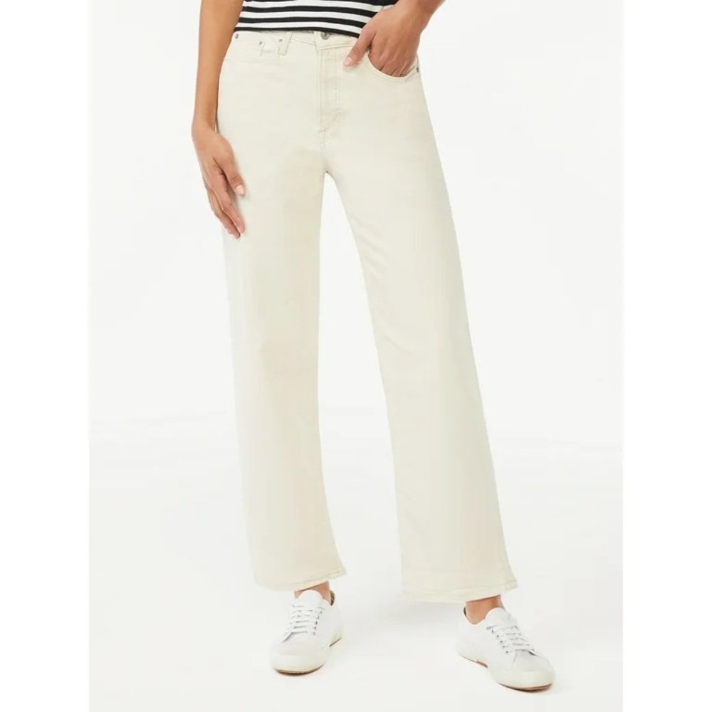 Free Assembly Women's High Rise Cropped Straight Jeans